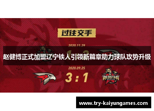 赵健博正式加盟辽宁铁人引领新篇章助力球队攻势升级