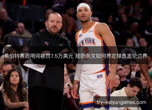 希伯特赛后用词被罚7.5万美元 规则条文如何界定球员言论边界